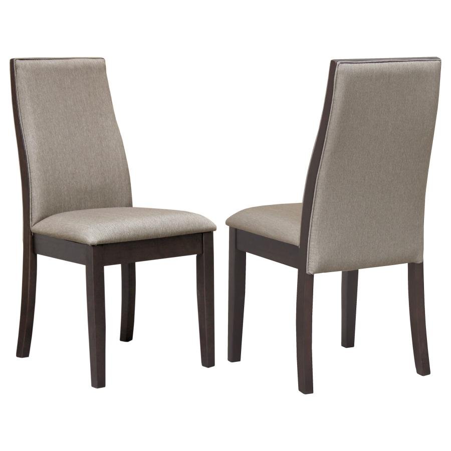 SPRING CREEK UPHOLSTERED DINING CHAIR TAUPE (SET OF 2)