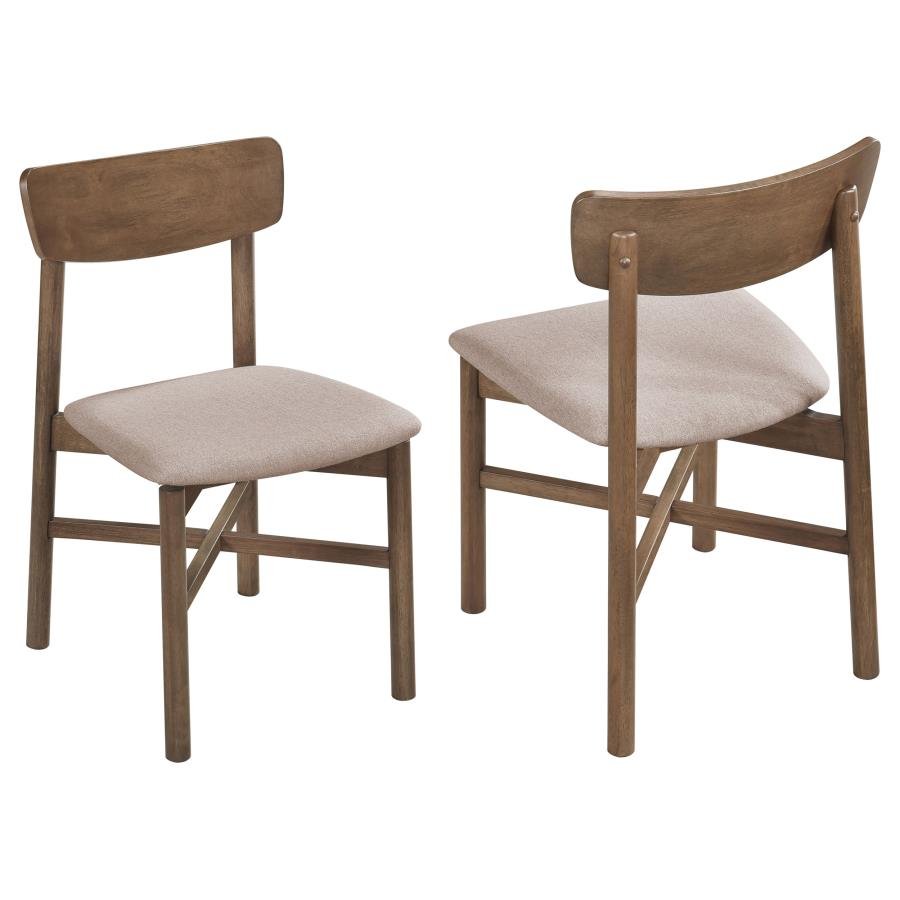 PARKRIDGE DINING SIDE CHAIR NATURAL WALNUT (SET OF 2)