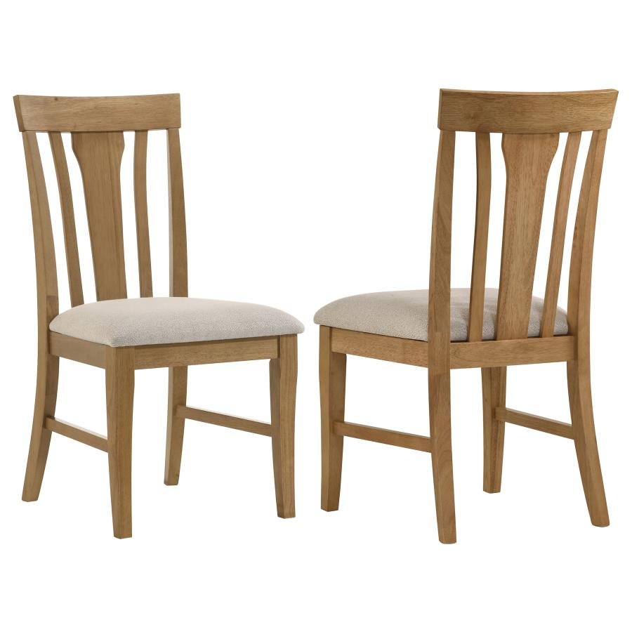 HARTVILLE DINING SIDE CHAIR NATURAL LIGHT BROWN (SET OF 2)