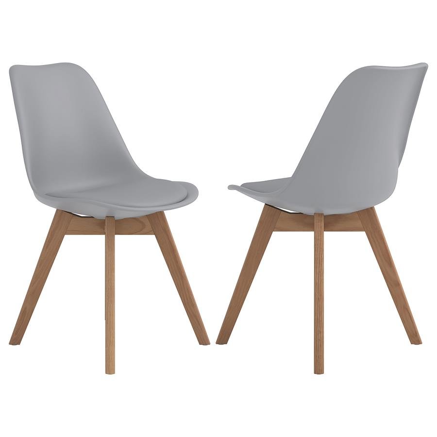 CABALLO POLYPROPYLENE DINING SIDE CHAIR GREY (SET OF 2)