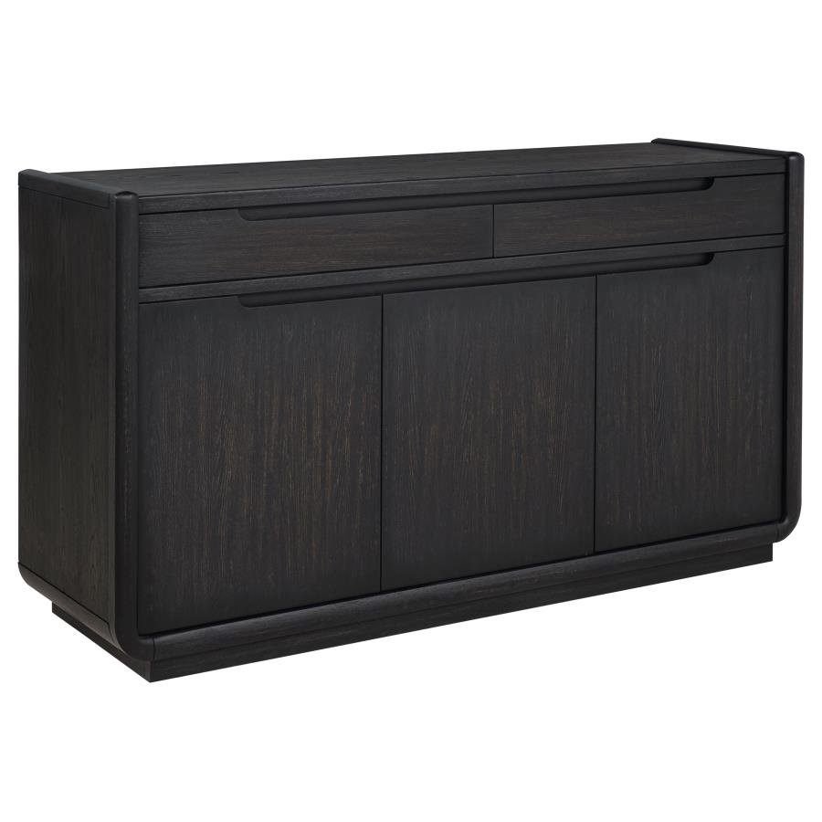 LEANDRO 2-DRAWER DINING SIDEBOARD SERVER BURNISHED BLACK