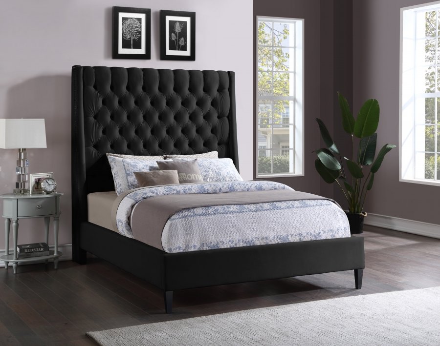 12977-1.jpg Fritz Velvet Upholstered Bed - Image 2