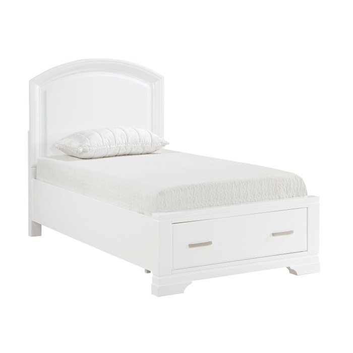 1520WHT-1_noBG___l-1.jpg 1520WHT-1* Twin Platform Bed with Footboard Storage - Image 2