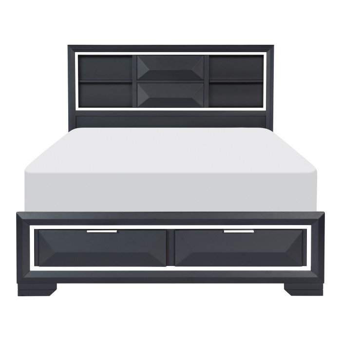 1553K-1CK* California King Platform Bed with Footboard Storage