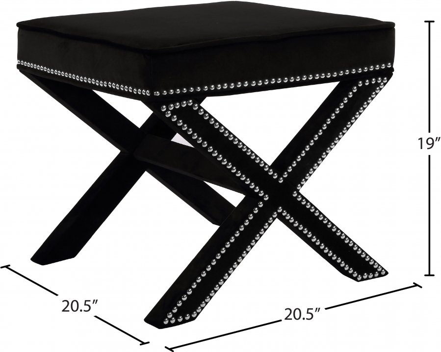1712_0.jpg Nixon Velvet Upholstered Stool - Image 4