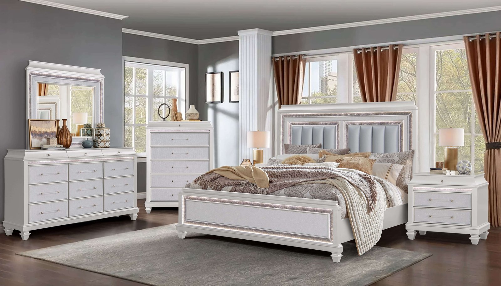 SABRINA WHITE BEDROOM