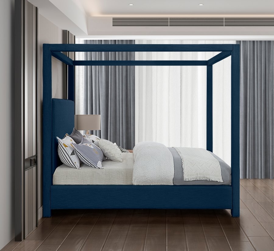 18259-4.jpg Emerson Linen Textured Fabric Upholstered Bed - Image 5
