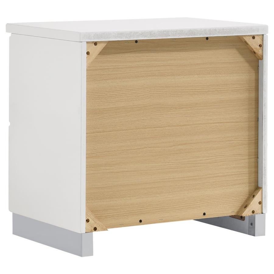 203502_06x900.jpg FELICITY 2-DRAWER NIGHTSTAND WHITE HIGH GLOSS - Image 6