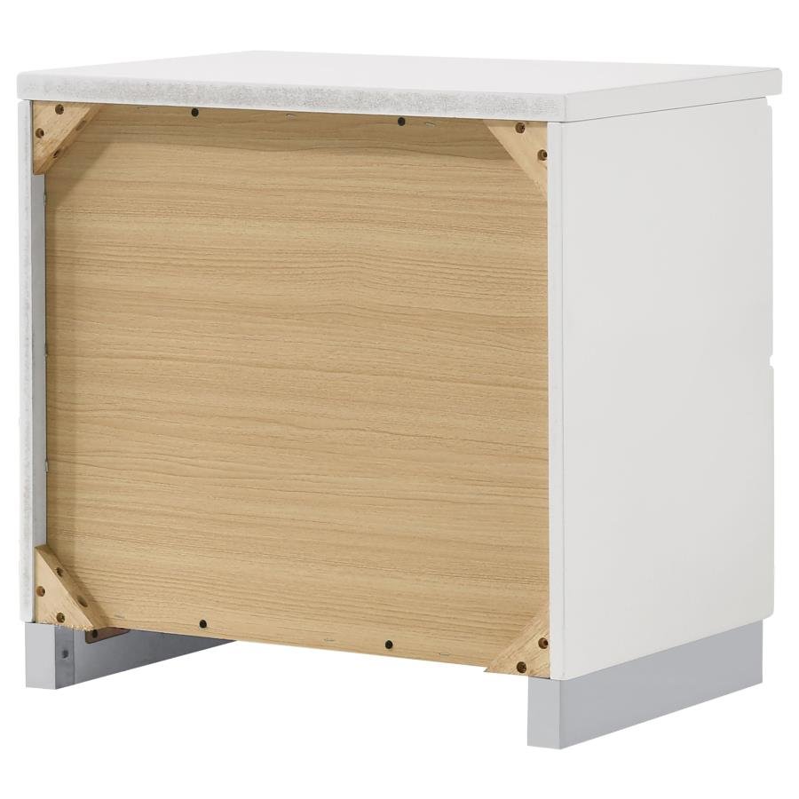 203502_08x900.jpg FELICITY 2-DRAWER NIGHTSTAND WHITE HIGH GLOSS - Image 8