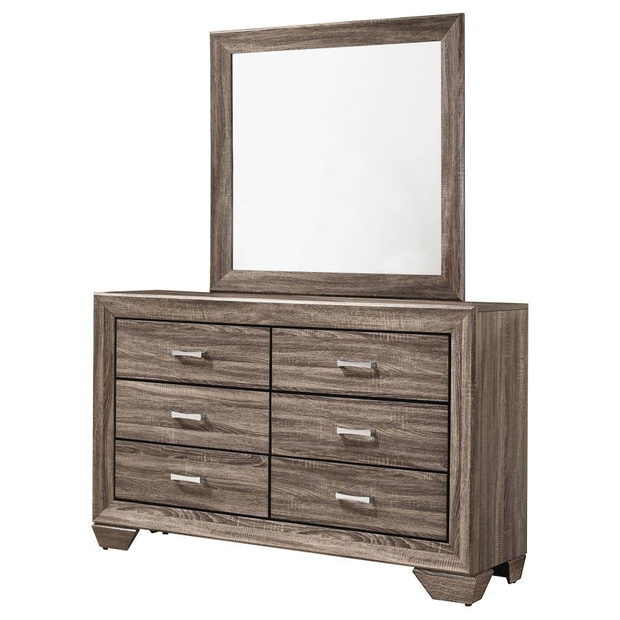 204193M_04x900.jpg KAUFFMAN 6-DRAWER DRESSER WITH MIRROR WASHED TAUPE - Image 4