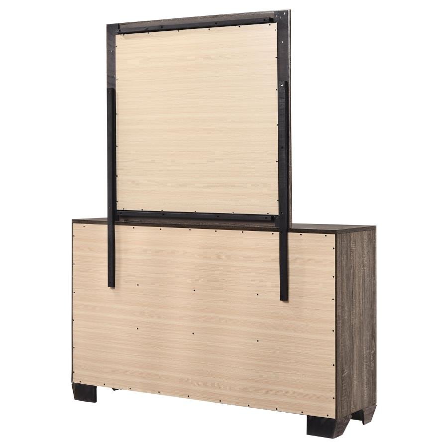 204193M_08x900.jpg KAUFFMAN 6-DRAWER DRESSER WITH MIRROR WASHED TAUPE - Image 8
