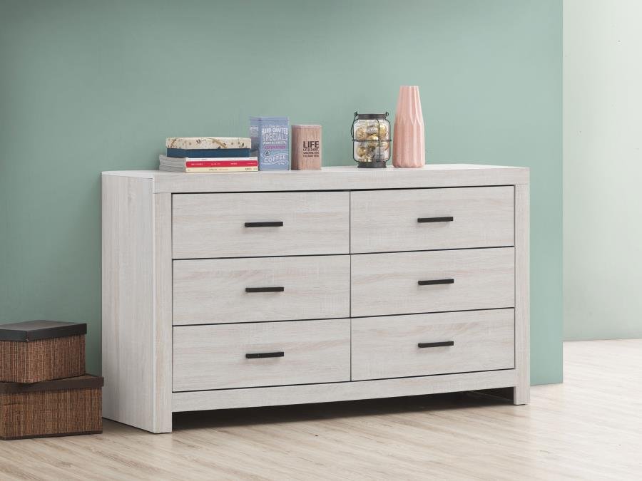 207053_01x900.jpg BRANTFORD 6-DRAWER DRESSER COASTAL WHITE - Image 2