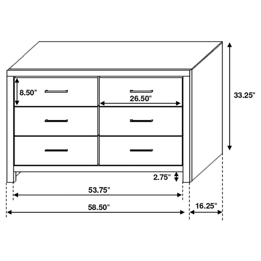 207053_12x900.jpg BRANTFORD 6-DRAWER DRESSER COASTAL WHITE - Image 11