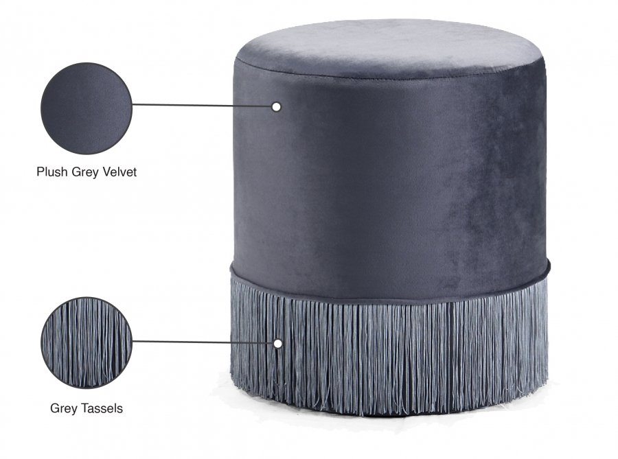 2225_00.jpg Teddy Velvet Upholstered Stool - Image 4