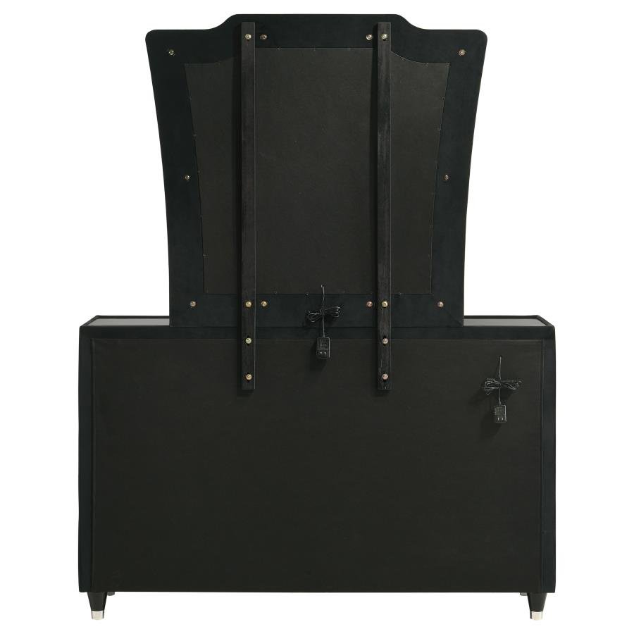 223163M_07x900.jpg LORIENT 8-DRAWER LED DRESSER WITH MIRROR BLACK - Image 7