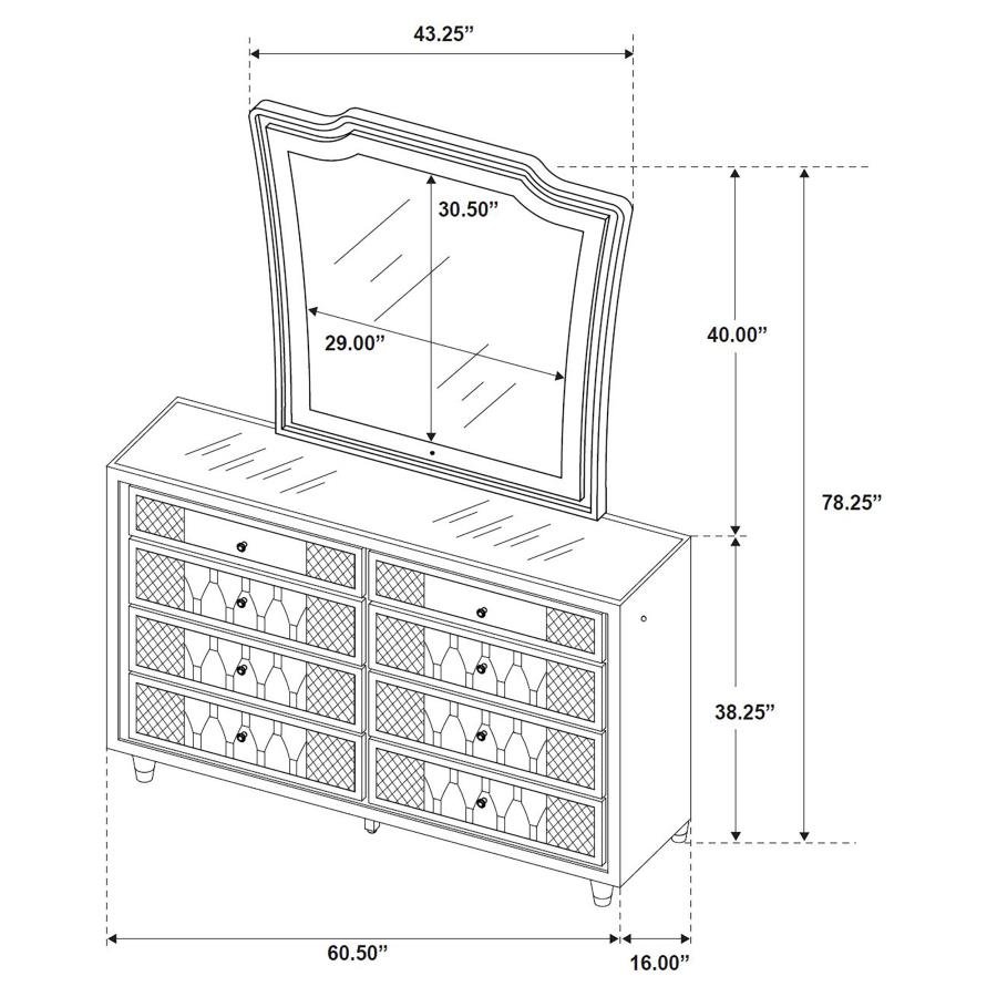 223163M_13x900.jpg LORIENT 8-DRAWER LED DRESSER WITH MIRROR BLACK - Image 13