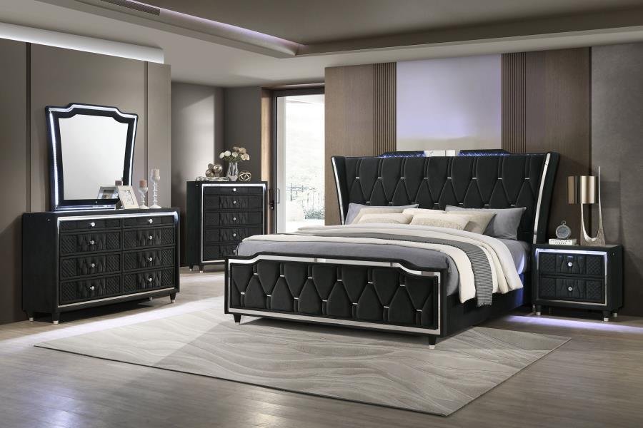 223163M_14x900.jpg LORIENT 8-DRAWER LED DRESSER WITH MIRROR BLACK - Image 14