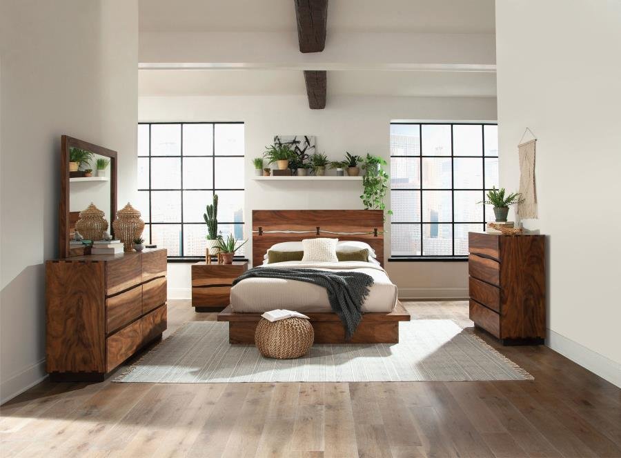 WINSLOW 5-PIECE QUEEN BEDROOM SET SMOKEY WALNUT