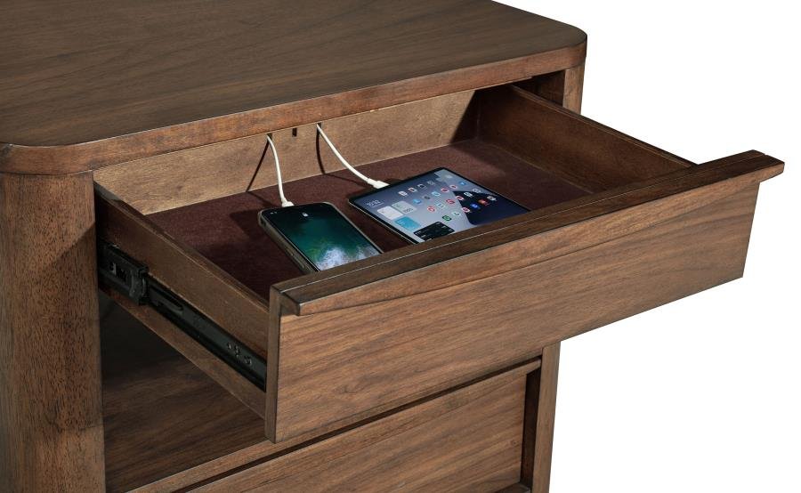 223322_10x900.jpg MADERIA 2-DRAWER NIGHTSTAND BEDSIDE TABLE WALNUT - Image 10