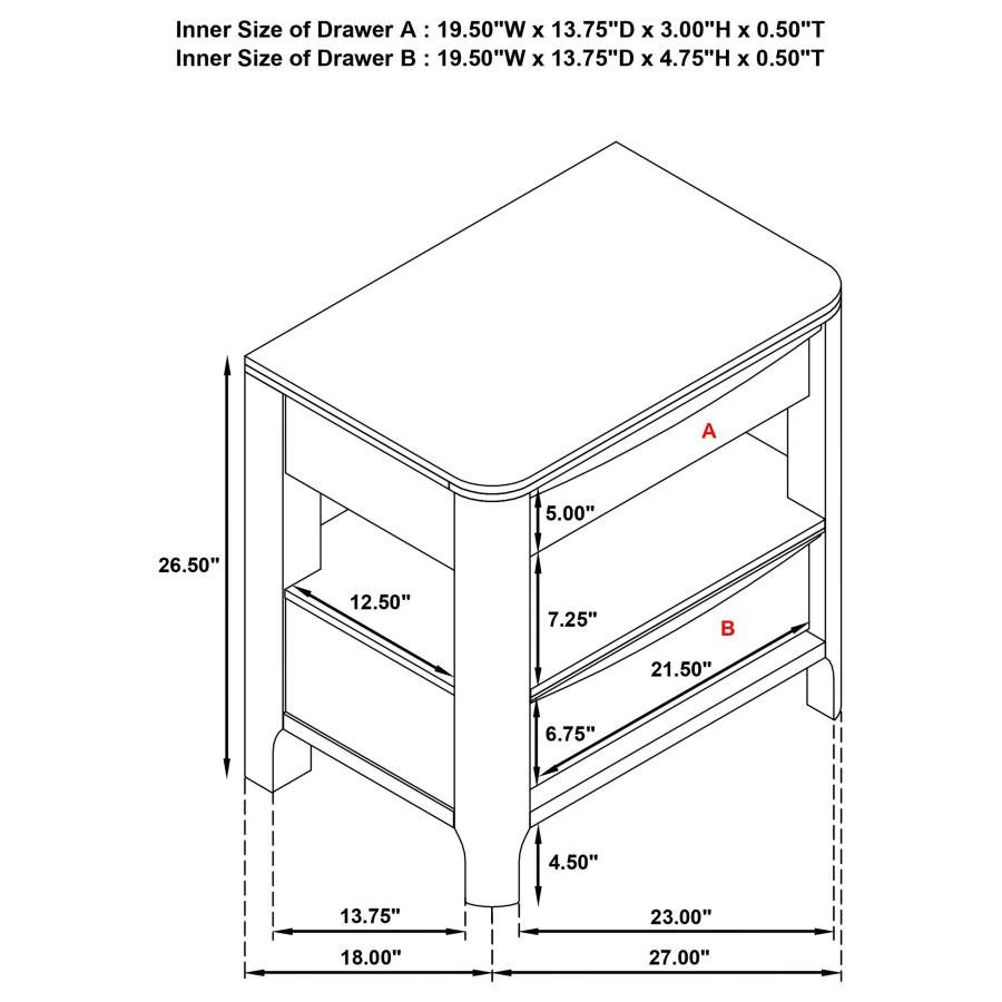 223322_13x900.jpg MADERIA 2-DRAWER NIGHTSTAND BEDSIDE TABLE WALNUT - Image 13