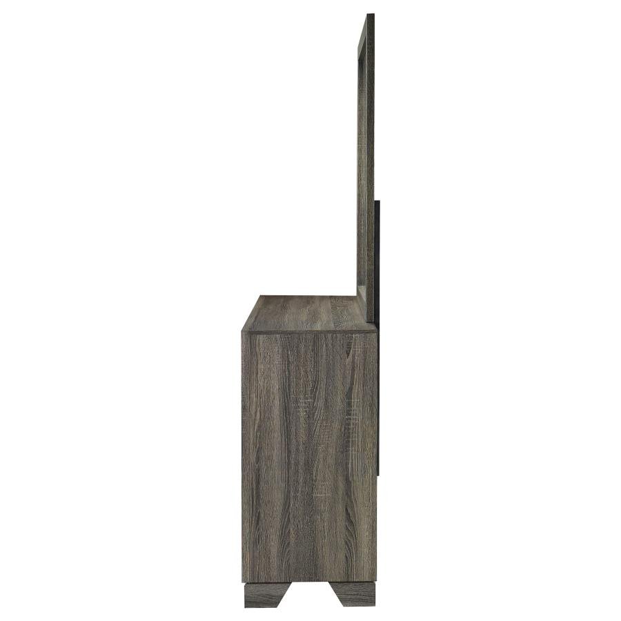 223343M_05x900.jpg WRIGHT 6-DRAWER DRESSER AND MIRROR BROWN OAK - Image 5