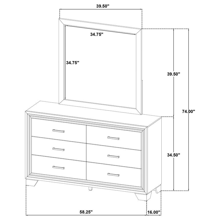 223343M_13x900.jpg WRIGHT 6-DRAWER DRESSER AND MIRROR BROWN OAK - Image 13