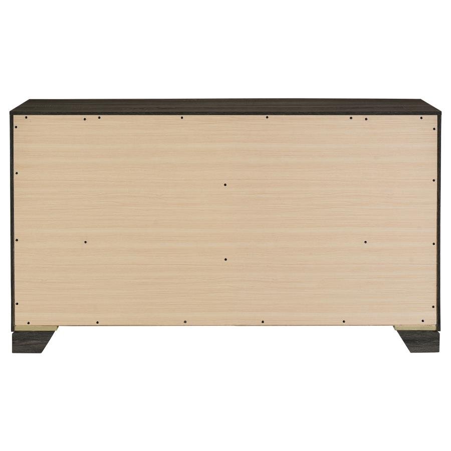 223343_07x900.jpg WRIGHT 6-DRAWER DRESSER CABINET BROWN OAK - Image 7
