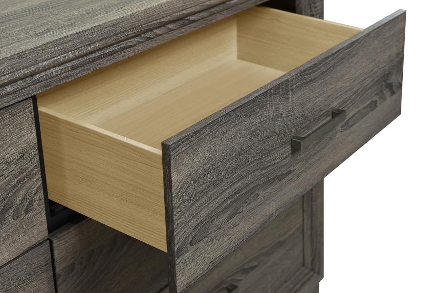 223343_10x900.jpg WRIGHT 6-DRAWER DRESSER CABINET BROWN OAK - Image 9