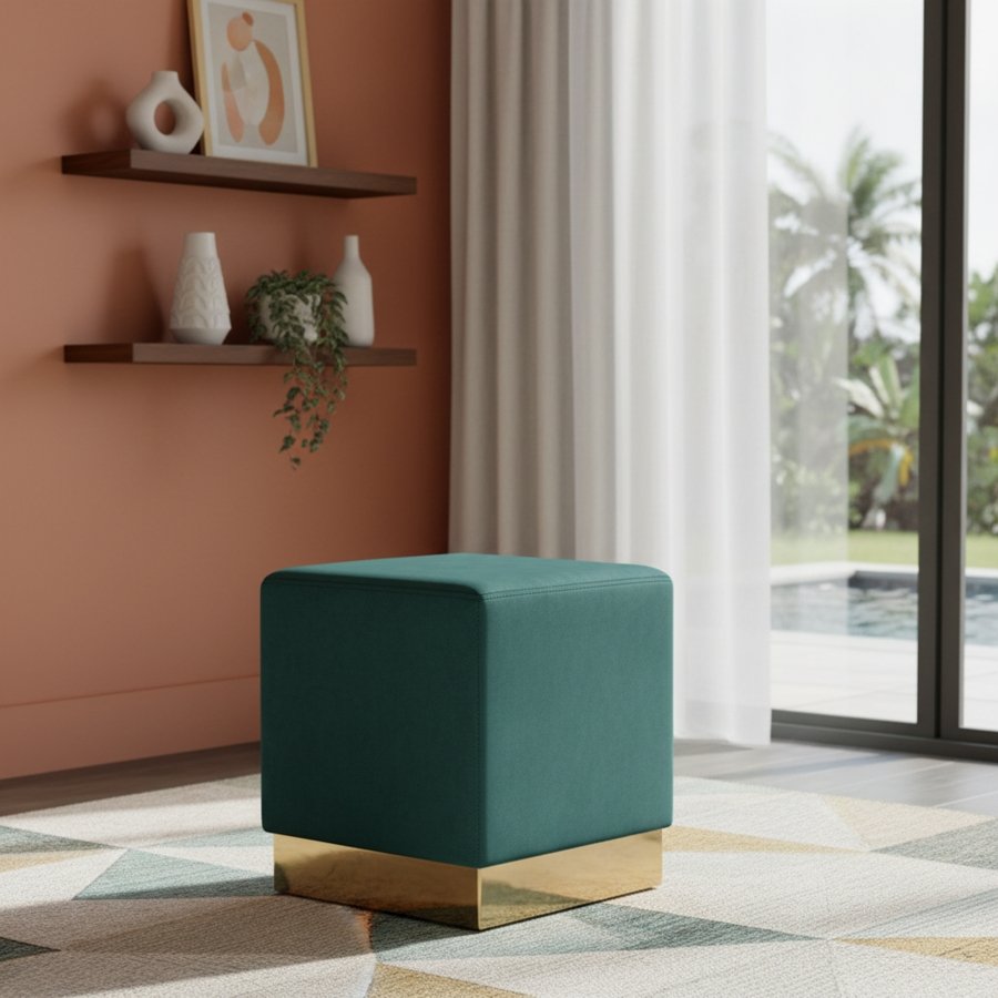 2242-1.jpg Jax Velvet Upholstered Stool - Image 2
