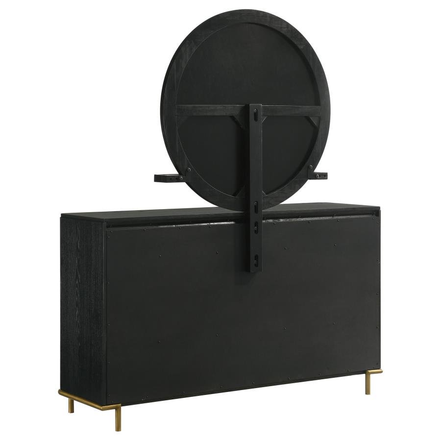 224333M_06x900.jpg ARINI 8-DRAWER DRESSER WITH MIRROR BLACK - Image 6