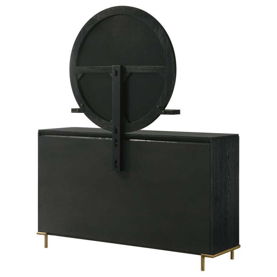 224333M_08x900.jpg ARINI 8-DRAWER DRESSER WITH MIRROR BLACK - Image 8