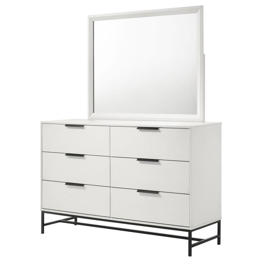 224863M_04x900.jpg SONORA 6-DRAWER DRESSER WITH MIRROR WHITE - Image 4