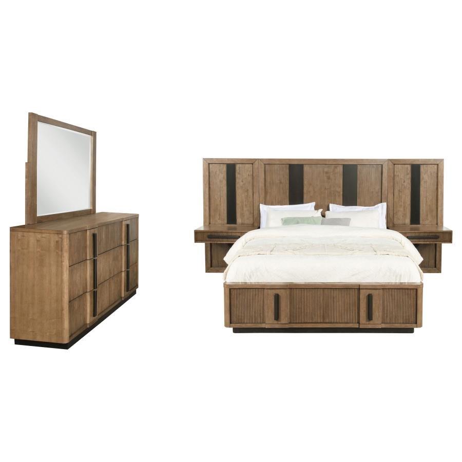 224900Q-S5P_02x900.jpg TERRACE 5-PIECE QUEEN PANEL BEDROOM SET ASH BROWN - Image 2
