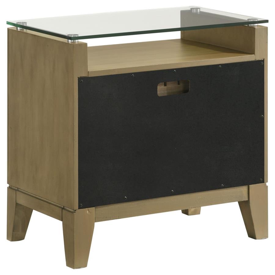 224922_06x900.jpg GRANADA 2-DRAWER GLASS TOP NIGHTSTAND NATURAL PINE - Image 6