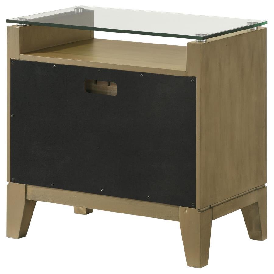 224922_08x900.jpg GRANADA 2-DRAWER GLASS TOP NIGHTSTAND NATURAL PINE - Image 8