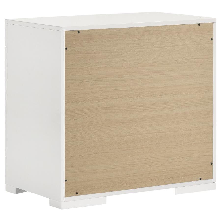 224942_06x900.jpg IVES 2-DRAWER NIGHTSTAND BEDSIDE TABLE WHITE HIGH GLOSS - Image 6