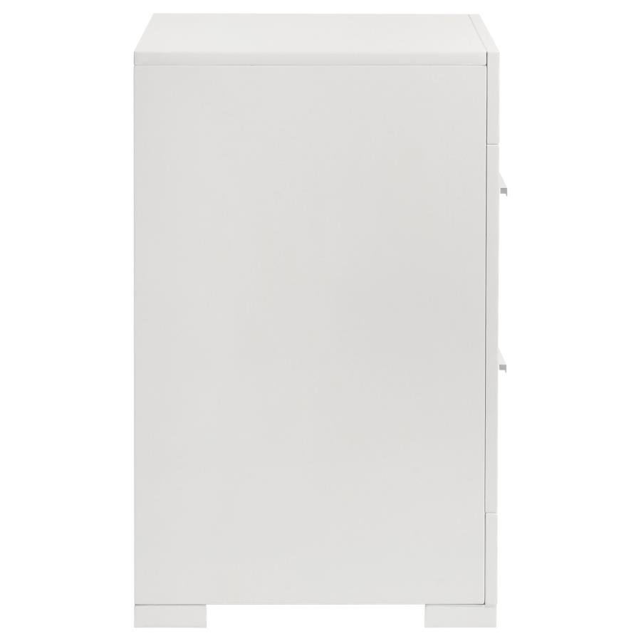 224942_09x900.jpg IVES 2-DRAWER NIGHTSTAND BEDSIDE TABLE WHITE HIGH GLOSS - Image 9