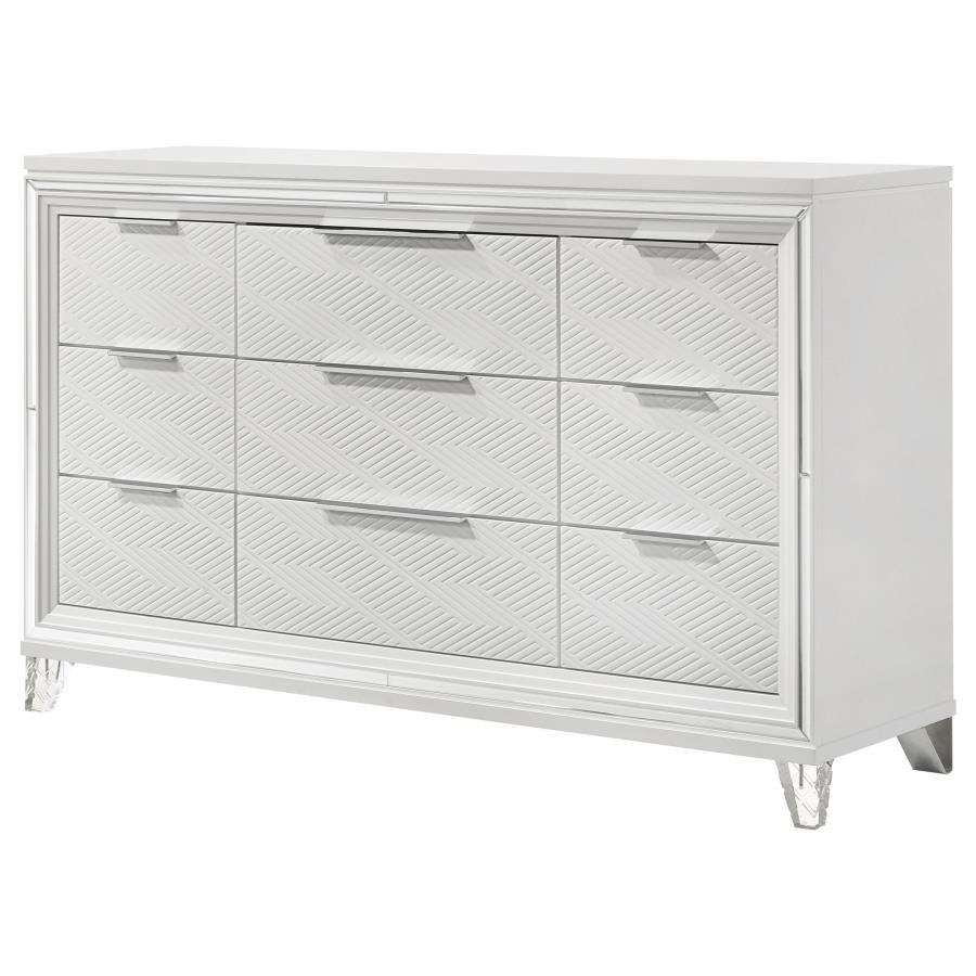 224963_04x900.jpg MARMORE 9-DRAWER DRESSER CABINET WHITE - Image 4