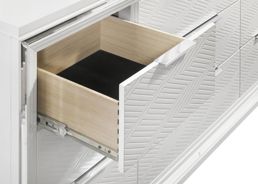 224963_10x900.jpg MARMORE 9-DRAWER DRESSER CABINET WHITE - Image 10