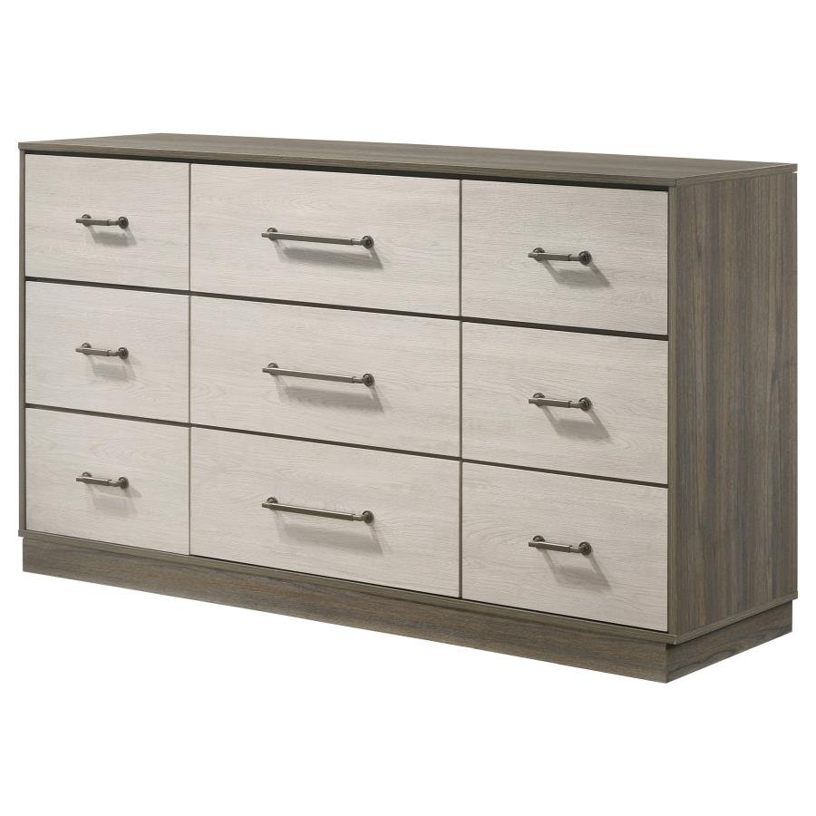 224983_04x900.jpg FENWICK 9-DRAWER DRESSER GREY OAK - Image 4