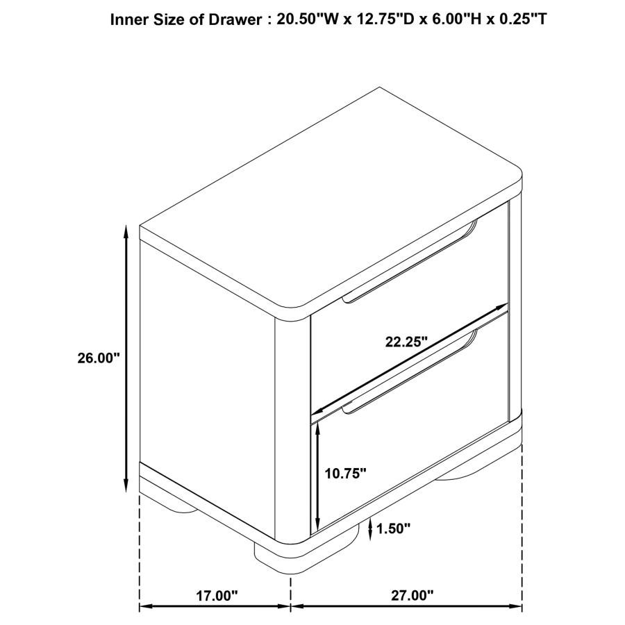 225082_13x900.jpg LADERA 2-DRAWER NIGHTSTAND BEDSIDE TABLE LIGHT ELM - Image 13