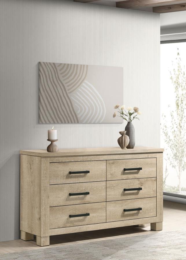 225103_01x900.jpg OAKGLEN 6-DRAWER BEDROOM DRESSER WEATHERED OAK - Image 2