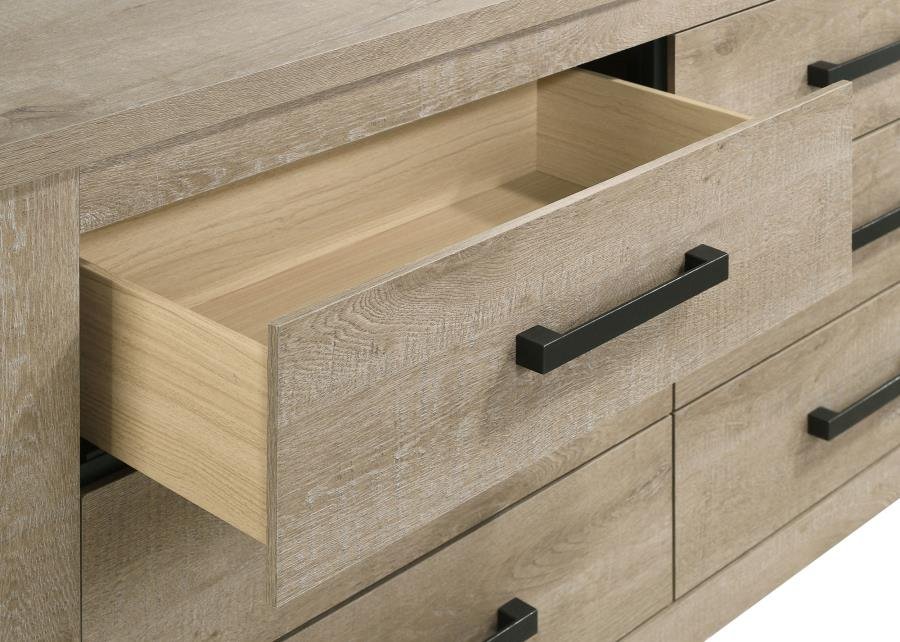 225103_10x900.jpg OAKGLEN 6-DRAWER BEDROOM DRESSER WEATHERED OAK - Image 10