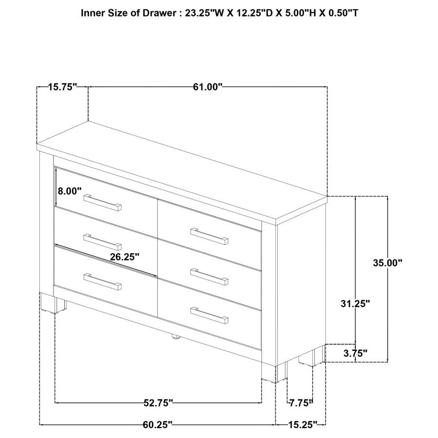 225103_13x900.jpg OAKGLEN 6-DRAWER BEDROOM DRESSER WEATHERED OAK - Image 13