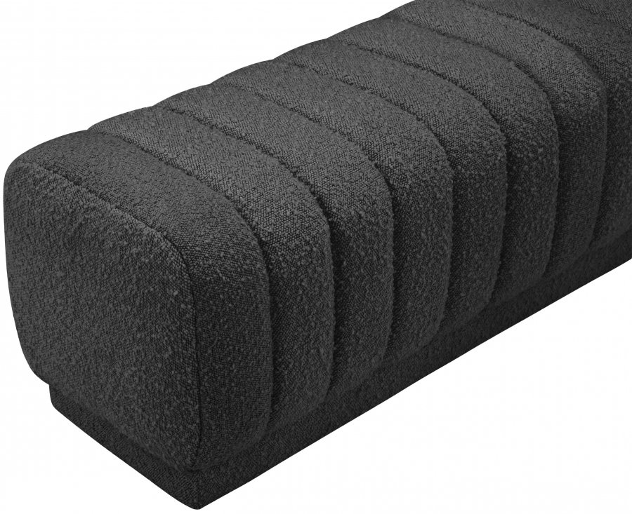23391-4.jpg Heathrow Boucle Fabric Upholstered Bench - Image 5