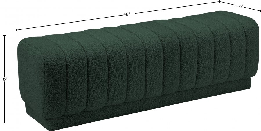 23394_0.jpg Heathrow Boucle Fabric Upholstered Bench - Image 6