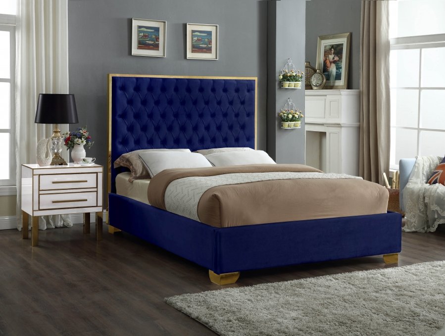2384-1.jpg Lana Velvet Upholstered Bed - Image 2