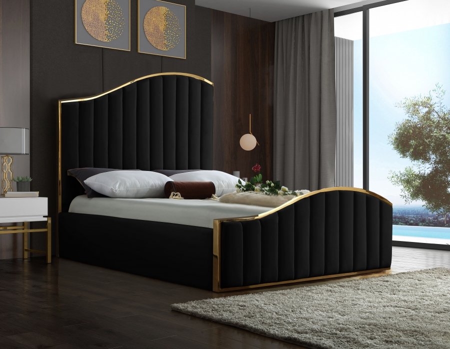 2633-1.jpg Jolie Velvet Upholstered Bed - Image 2