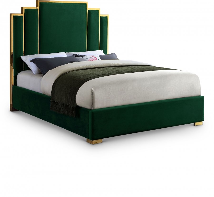 Hugo Velvet Upholstered Bed