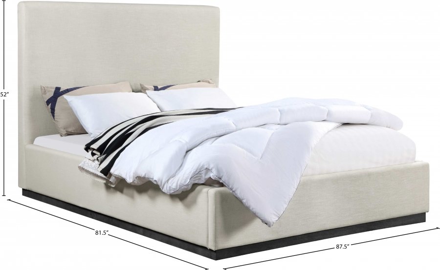 27672_0.jpg Alfie Linen Textured Fabric Upholstered Bed - Image 8